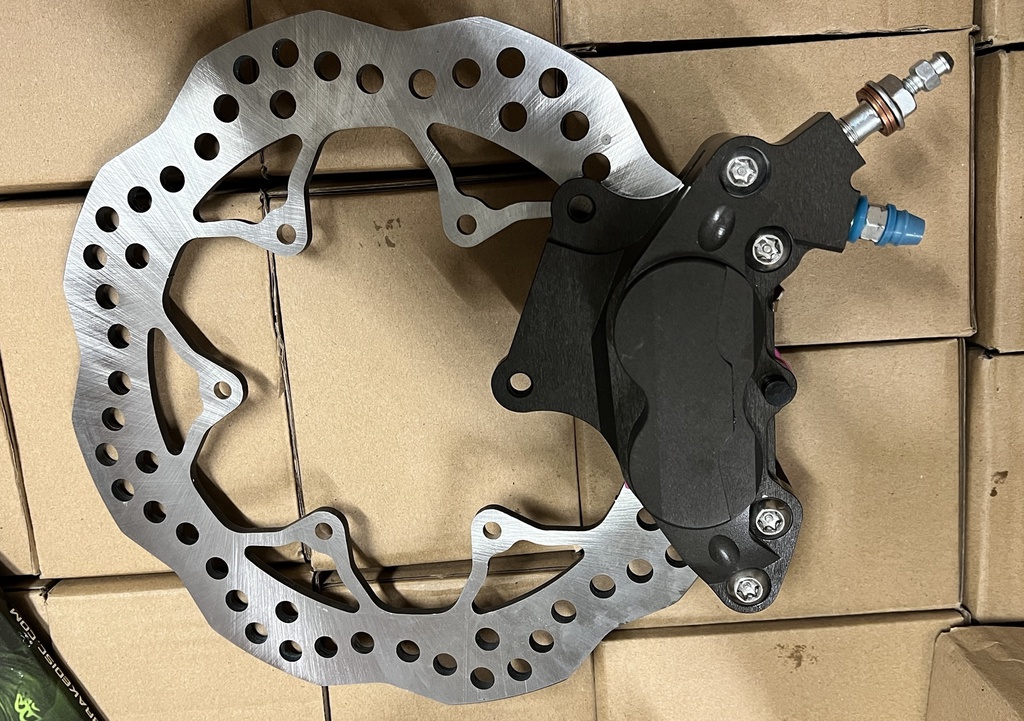 ﻿Quellagio Bremsanker 'dasbremst!' oversize SET 4 Kolben (nur vorne!) inkl. 240mm Bremsscheibe NG  für Vespa GTS 125/250/300cc (alle Modelle! for race only!)﻿