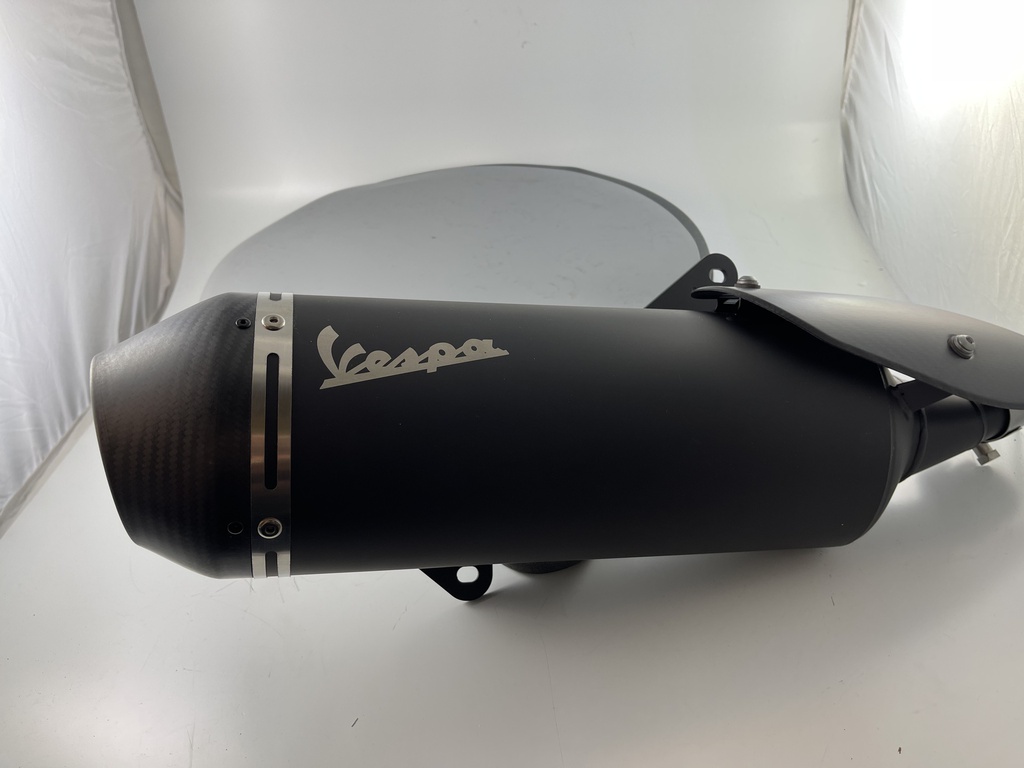 Sportauspuff Vespa schwarz für Vespa GTS 300 HPE Euro 5