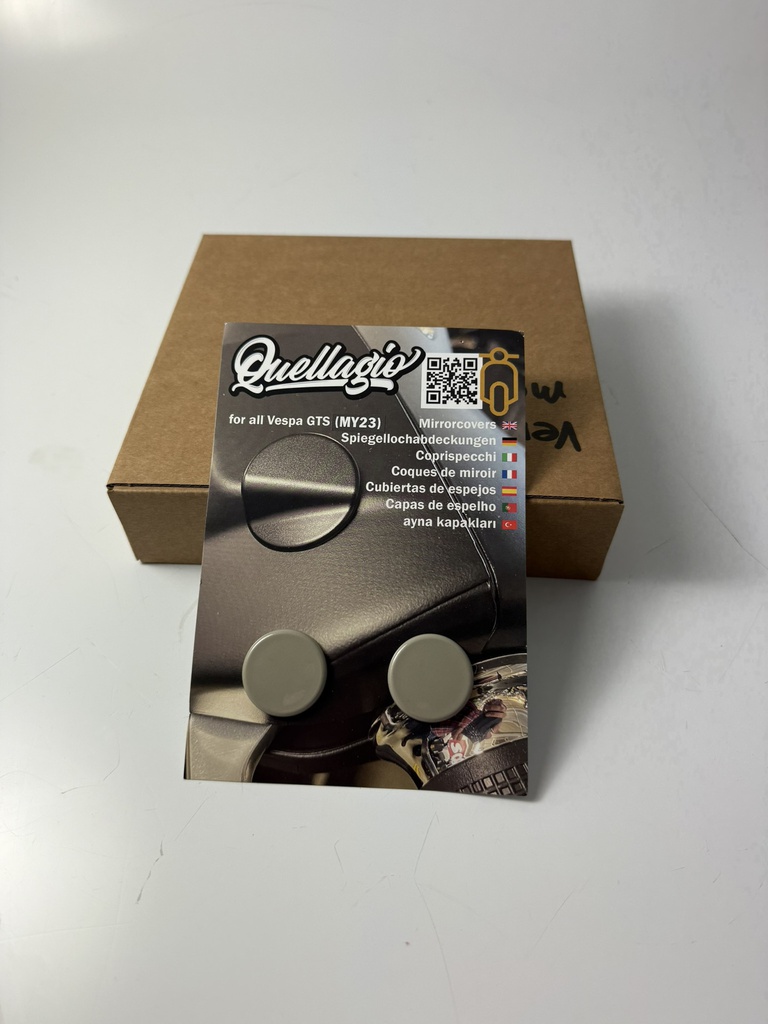 Abdeckung Spiegelloch Quellagio, links&rechts, für Vespa GTS 125-300ccm (ab MY23!) Kunststoff, lackiert div. Farben