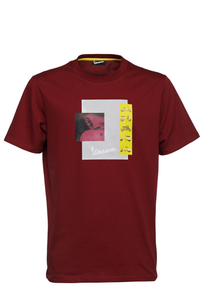 T-Shirt Vespa HERITAGE Man burgund