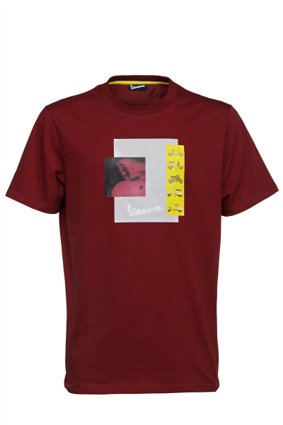 T-Shirt Vespa HERITAGE Man burgund  XXL