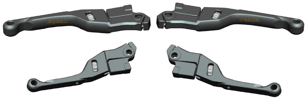 Bremshebel CNC Sporthebel Vespa GTS 125/ 300/310 ab MY23 schwarz