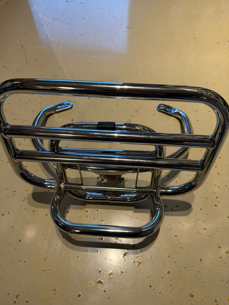 [300301] Gepäckträger Quellagio Vespa GTS chrom hi. klappbar.