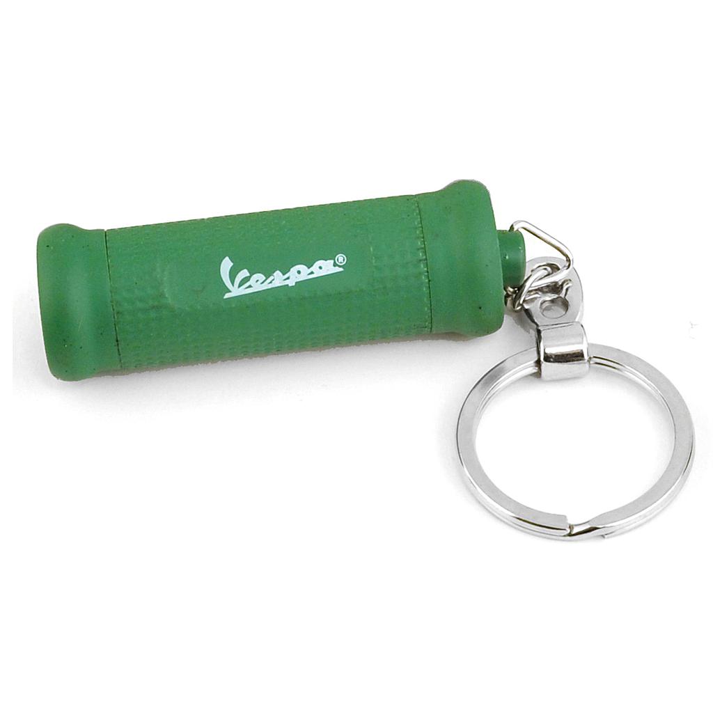Schlüsselanhänger FORME "VESPA Handgriff", grün,  55x20 mm  mit LED Taschenlampe