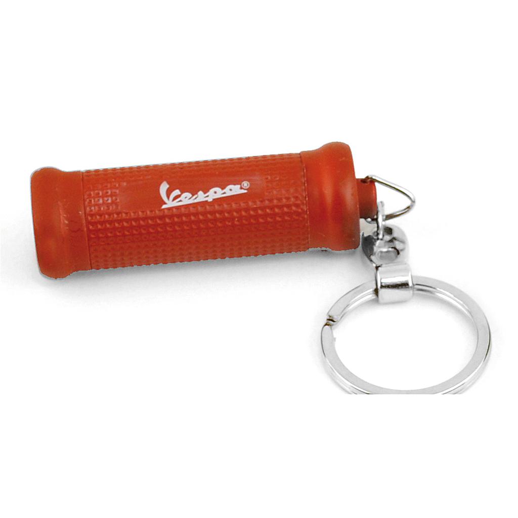 Schlüsselanhänger FORME "VESPA Handgriff", rot,  55x20 mm  mit LED Taschenlampe