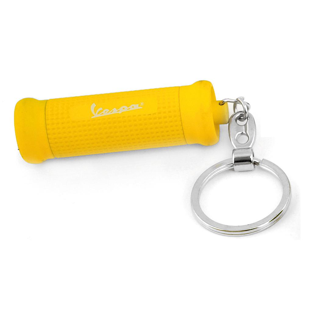 Schlüsselanhänger FORME "VESPA Handgriff", gelb,  55x20 mm  mit LED Taschenlampe