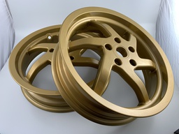 [GTSFelgenset_Gold13] Felgen SET Gilera für Vespa GTS vorne und hinten (ABS) Gold, wie bei Sondermodell 60ies Racing 13 Zoll